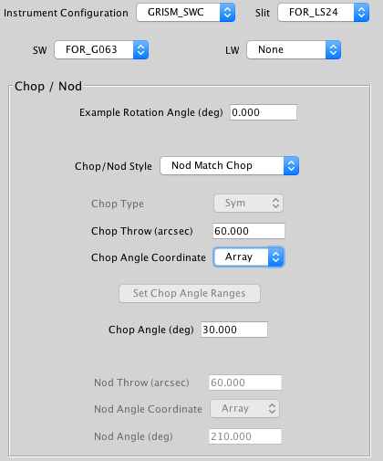 Instrument configuration portion screenshot